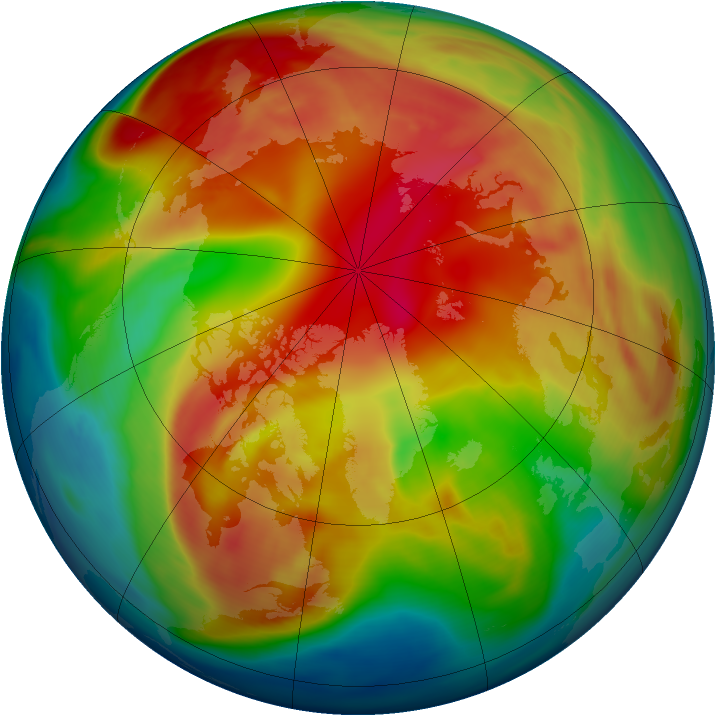 Arctic ozone map for 13 February 2006